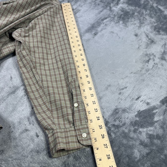 Ralph Lauren Shirt Mens XLT Brown Gingham Cotton Button Down Long Sleeve Plaid - Picture 8 of 8